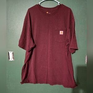 Carhartt Dark Red Short Sleeve Pocket Tee
